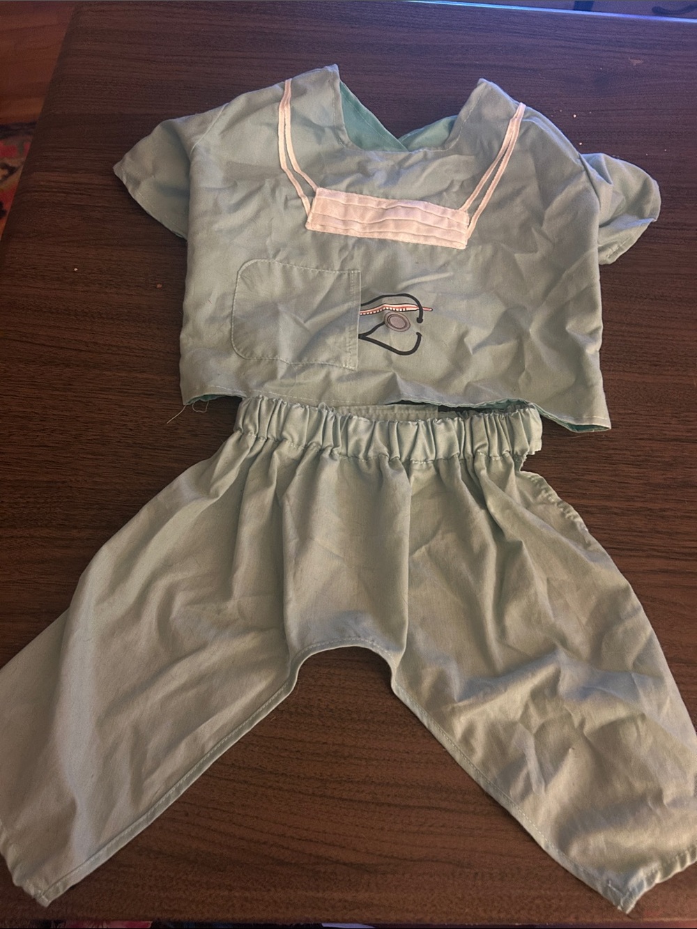 Light Green Dog Scrub-Style Pajama Set for Pets